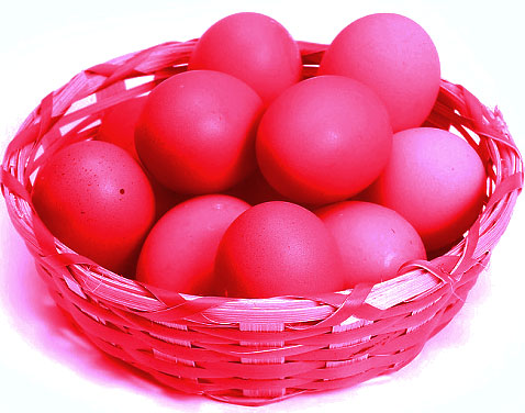 basket of eggsred